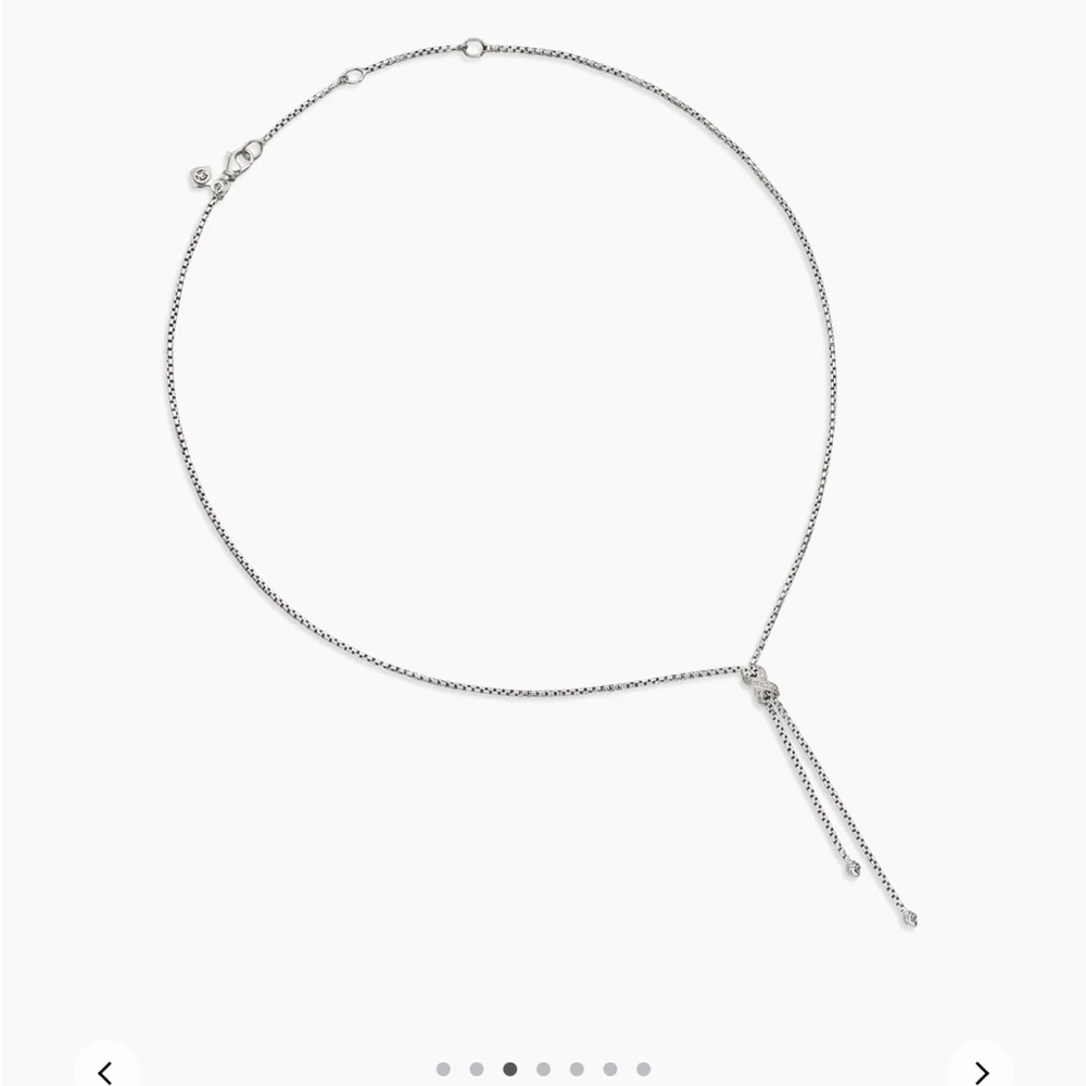 David Yurman Petite X Lariat Necklace
Sterling Silver with Diamonds